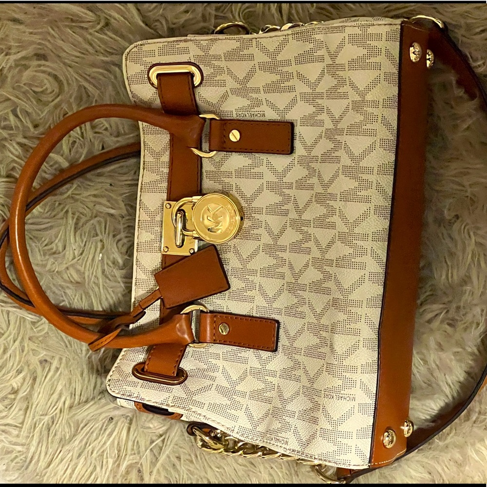 Michael Kors Monogram Neutral Handbag